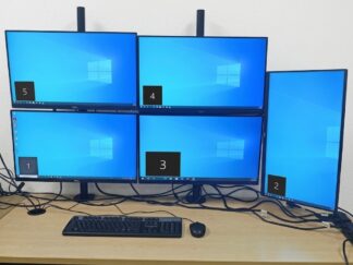 1 Desktop + 5 x 24 inch monitor + 3 monitor stands Rental